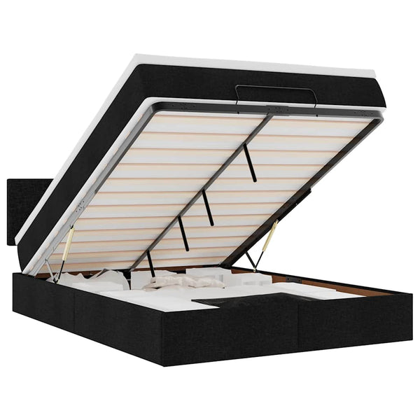 Ottomane Bett mit Matratze & LEDs 140x190 cm