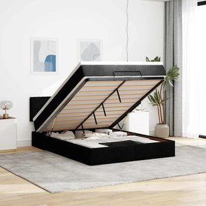 Ottomane Bett mit Matratze & LEDs 140x190 cm