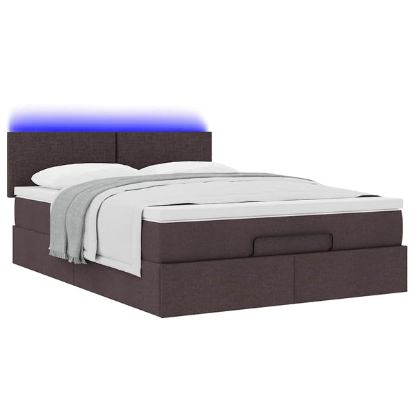 Ottoman Bett mit Matratze & LEDs 140x190 cm