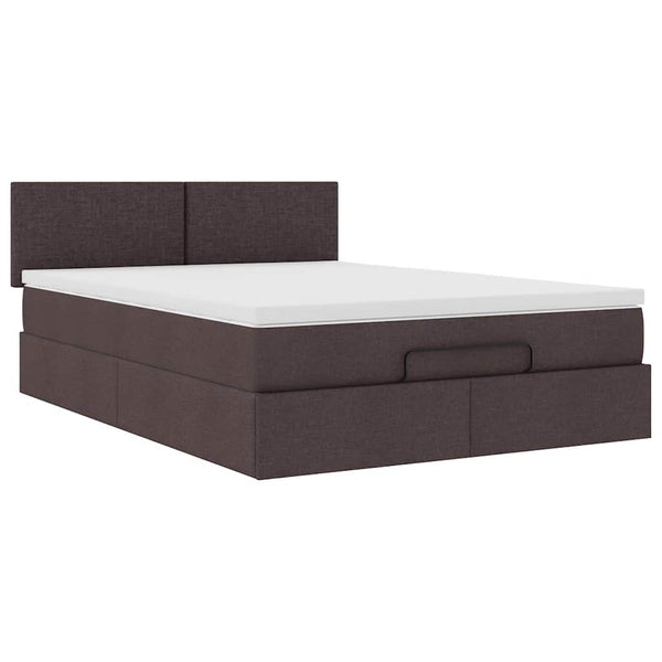 Ottoman Bett mit Matratze & LEDs 140x190 cm