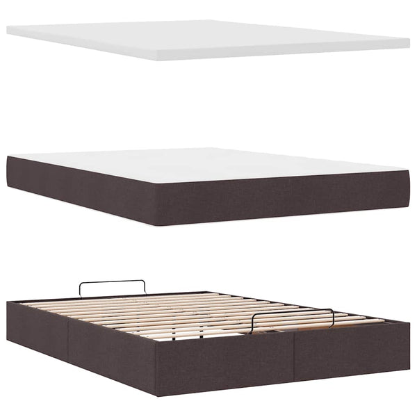 Ottoman Bett mit Matratze & LEDs 140x190 cm