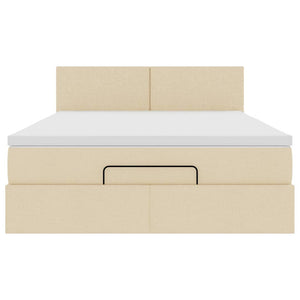 Ottomane Bett mit Matratze & LEDs 140x190 cm
