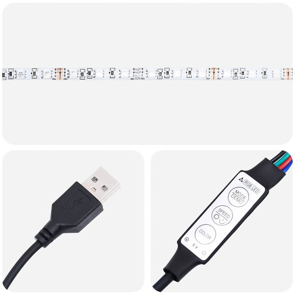 Ottoman Bett mit Matratze & LEDs 140x200 cm Grau