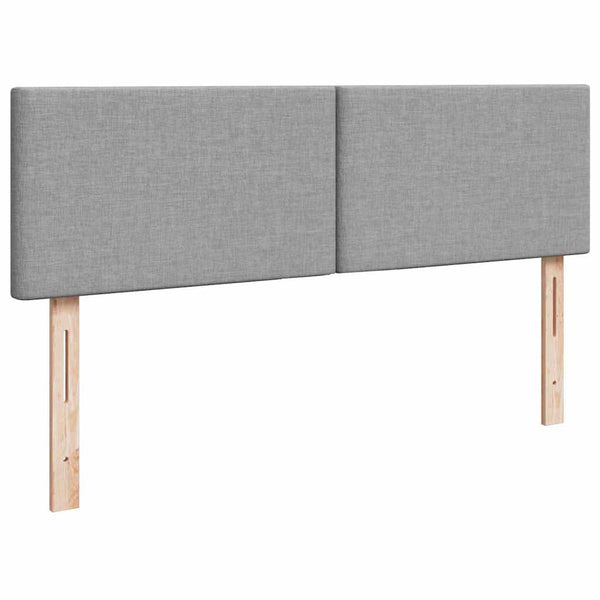 Ottoman Bett mit Matratze & LEDs 140x200 cm Grau