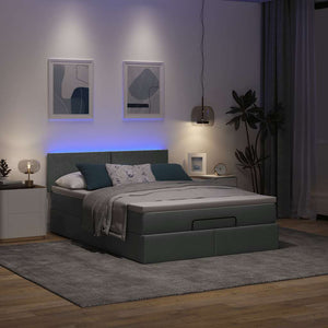 Ottomane Bett mit Matratze & LEDs 140x200 cm