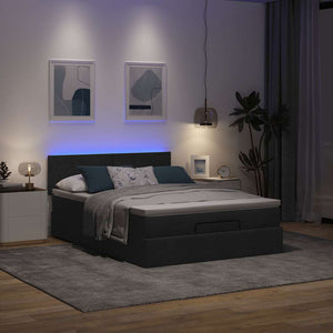 Ottomane Bett mit Matratze & LEDs 140x200 cm
