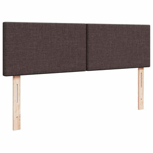 Ottoman Bett mit Matratze & LEDs Dunkelbraun 140x200 cm