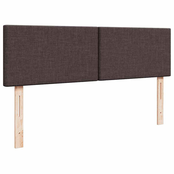 Ottoman Bett mit Matratze & LEDs Dunkelbraun 140x200 cm