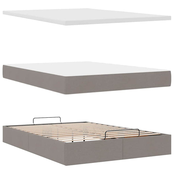 Ottomane Bett mit Matratze & LEDs 140x200 cm