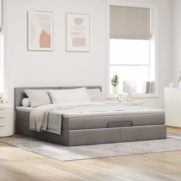 Ottoman Bett mit Matratze & LEDs 160x200 cm