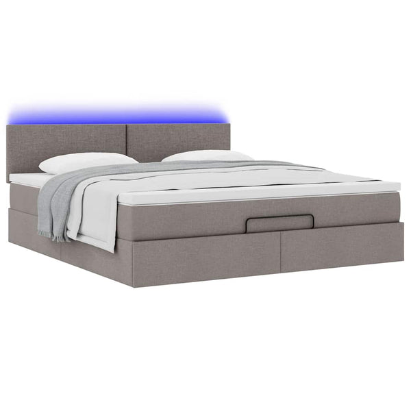 Ottoman Bett mit Matratze & LEDs 160x200 cm