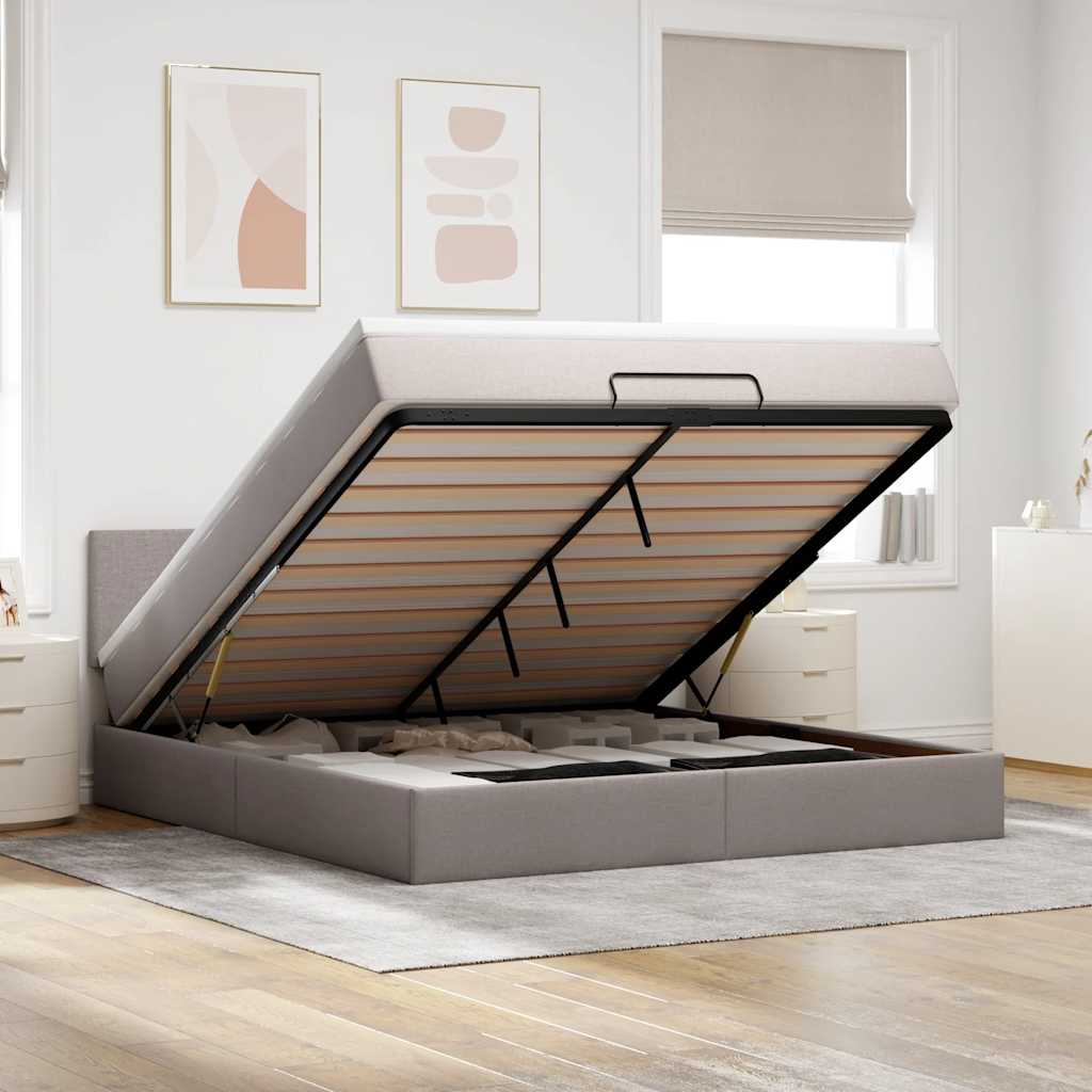 Ottoman Bett mit Matratze & LEDs 160x200 cm