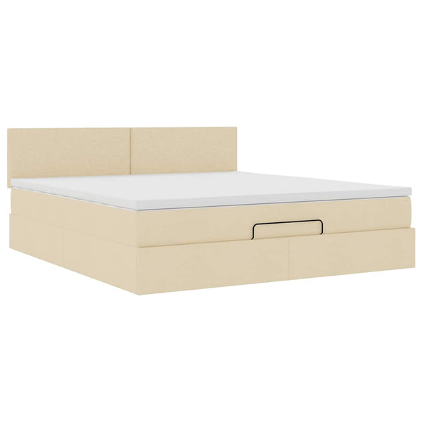 Ottoman Bett mit Matratze & LEDs 160x200 cm