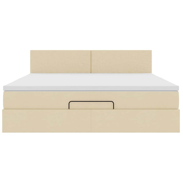 Ottoman Bett mit Matratze & LEDs 160x200 cm