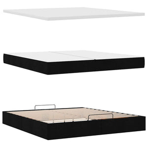 Ottoman Bett mit Matratzen & LEDs 200x200 cm