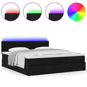 Ottoman Bett mit Matratzen & LEDs 200x200 cm