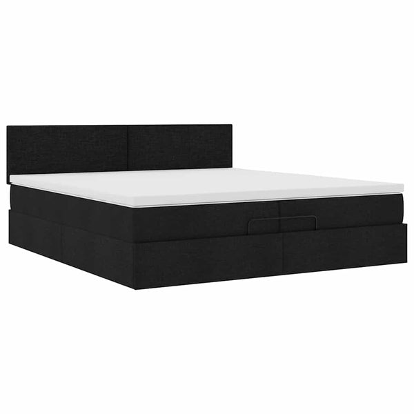 Ottoman Bett mit Matratzen & LEDs 200x200 cm
