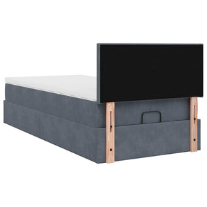 Ottoman Bett mit Matratze & LEDs 80x200 cm