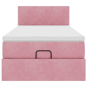 Ottoman Bett mit Matratze Rosa 90x200 cm