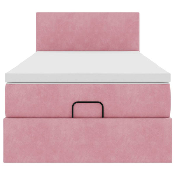 Ottoman Bett mit Matratze Rosa 90x200 cm