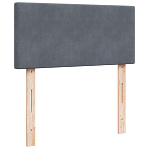 Ottoman Bett mit Matratze & LEDs Dunkelgrau 100x200 cm