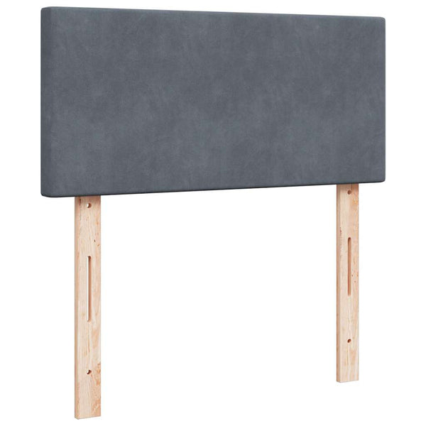 Ottoman Bett mit Matratze & LEDs Dunkelgrau 100x200 cm