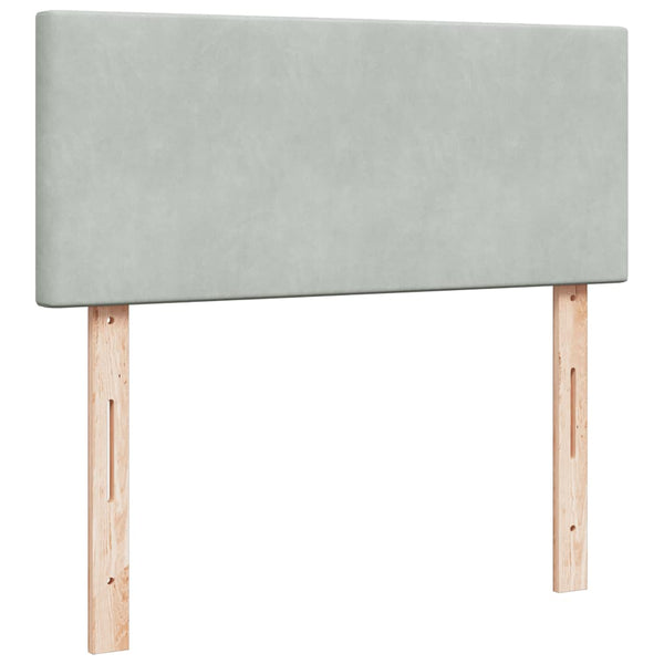 vidaXL Lit ottomane avec matelas et LED Gris clair 120x190 cm Velours