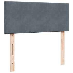 Ottomane Bett mit Matratze & LEDs Dunkelgrau 120x190 cm