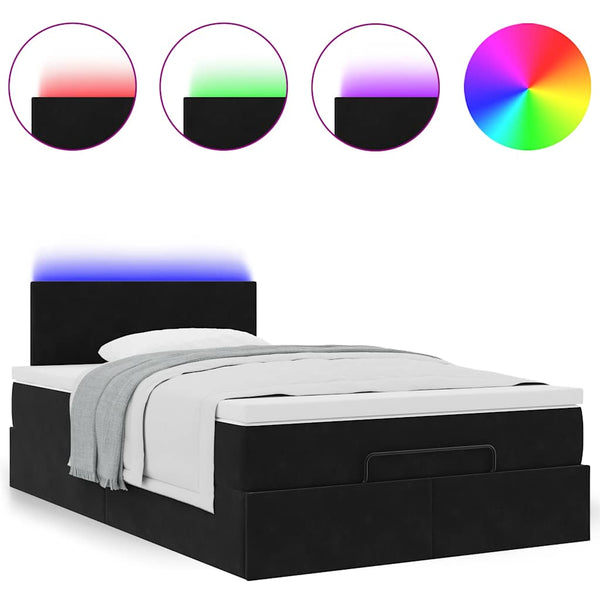 Ottomane Bett mit Matratze & LEDs 120x190cm