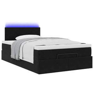 Ottomane Bett mit Matratze & LEDs 120x190cm