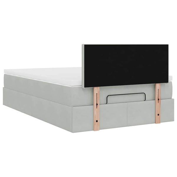 Ottoman Bett mit Matratze & LEDs 120x200 cm