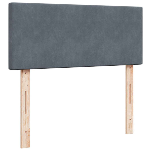 Ottoman Bett mit Matratze & LEDs 120x200 cm Dunkelgrau Samt