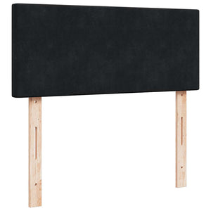Ottoman Bett mit Matratze & LEDs 120x200 cm Samt Schwarz