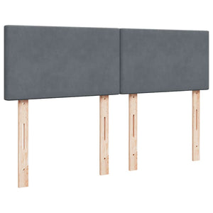 Ottoman Bett mit Matratze & LEDs Dunkelgrau 140x190 cm