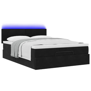 Ottoman Bett mit Matratze & LEDs 140x190 cm