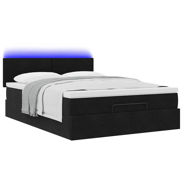 Ottoman Bett mit Matratze & LEDs 140x190 cm