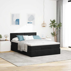 Ottoman Bett mit Matratze & LEDs 140x190 cm