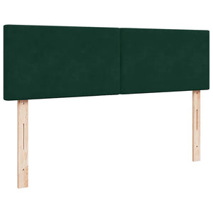 Ottoman Bett mit Matratze & LEDs Dunkelgrün 140x190 cm