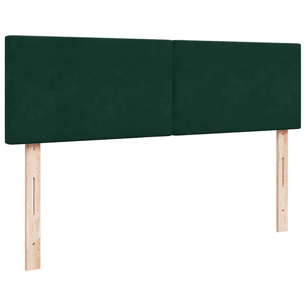 Ottoman Bett mit Matratze & LEDs Dunkelgrün 140x190 cm
