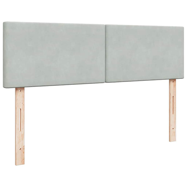 Ottoman Bett mit Matratze & LEDs Hellgrau 140x200 cm