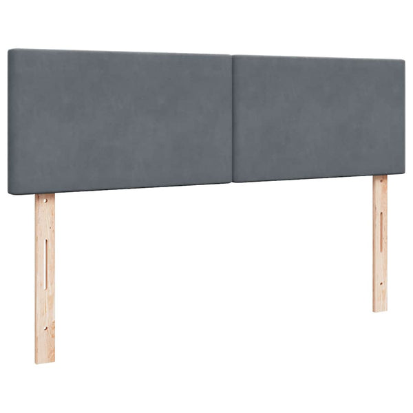 Ottoman Bett mit Matratze & LED Dunkelgrau 140x200 cm