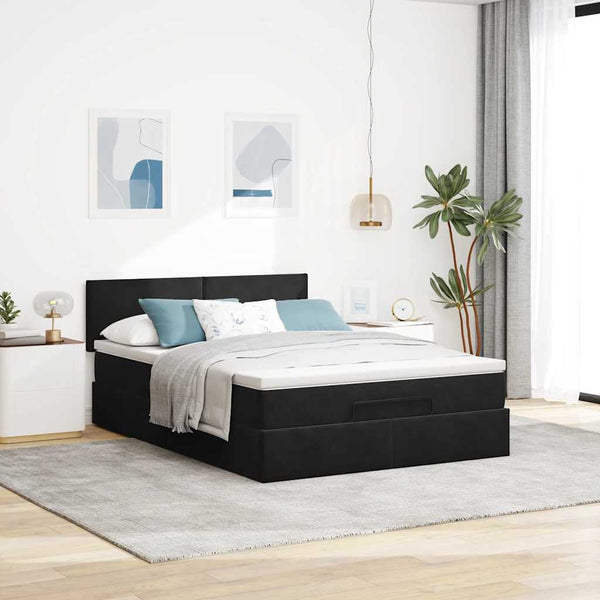 Ottoman Bett mit Matratze & LEDs 140x200 cm