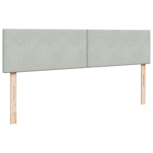 Ottoman Bett mit Matratze & LEDs Hellgrau 160x200 cm