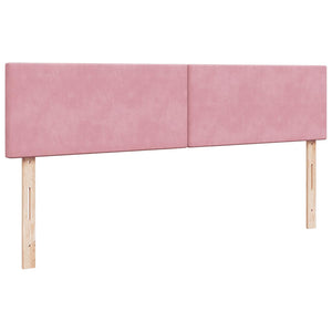 Ottoman Bett Rosa Samt 160x200 mit LED
