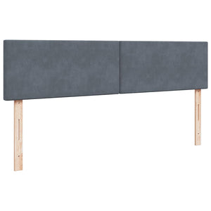 Ottoman Bett mit Matratze & LEDs Dunkelgrau Samt 180x200