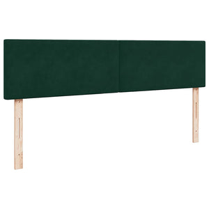 Ottoman Bett mit Matratzen & LEDs Dunkelgrün 200x200 cm