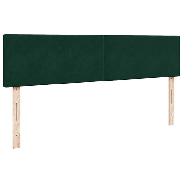 Ottoman Bett mit Matratzen & LEDs Dunkelgrün 200x200 cm