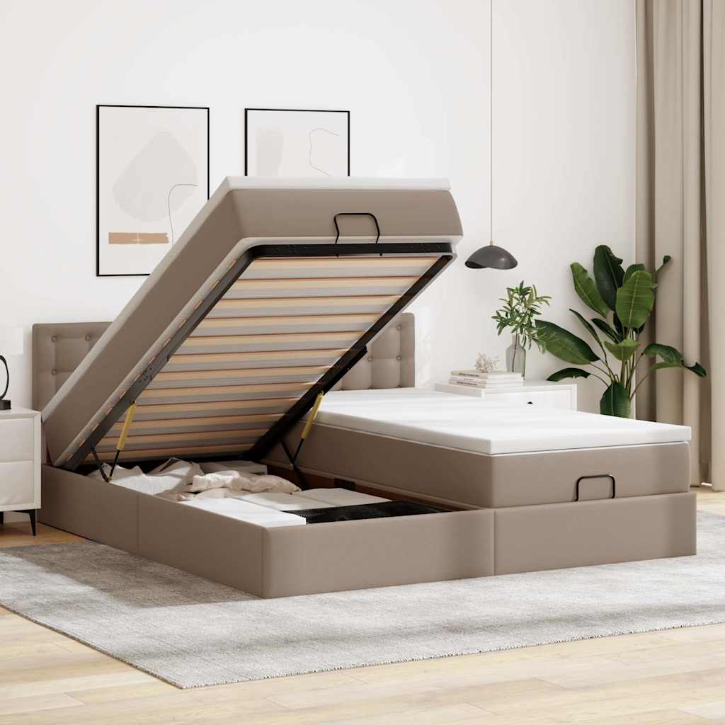 Ottoman Bett 160x200cm mit Matratze & LED