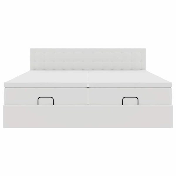 Ottoman Bett mit Matratzen & LEDs 180x200 cm