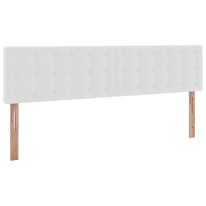 Ottoman Bett mit Matratzen & LEDs Weiß 200x200 cm